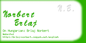 norbert brlaj business card